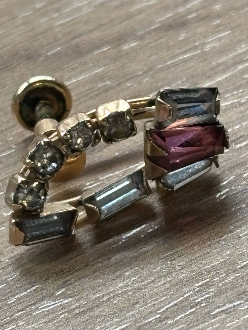 Vintage Phyllis 12k GF Mid-Century Rhinestone Earrings